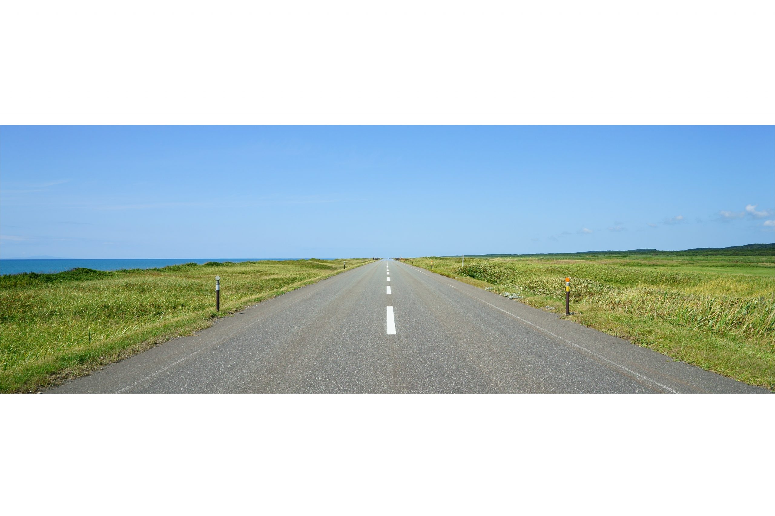 Road leading straight into the horizon